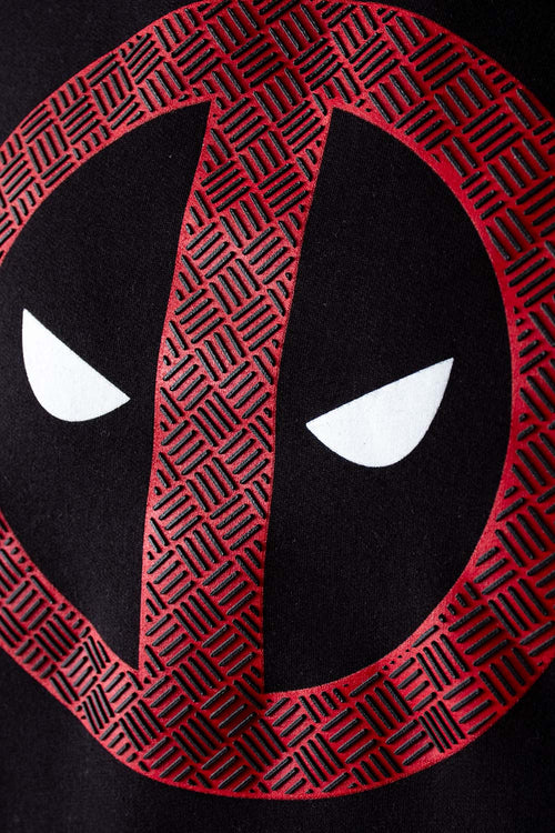 Card slide image -  BUZO DE DEADPOOL CERRADO CON CAPUCHA NEGRO PARA HOMBRE