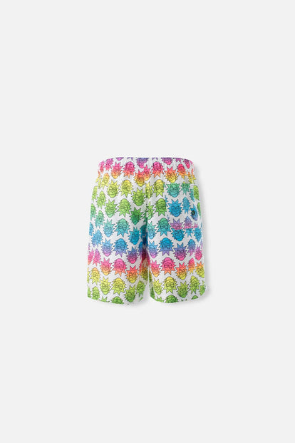  PANTALONETA DE BAÑO DE RICK Y MORTY MULTICOLOR CON CINTURA ELÁSTICA PARA HOMBRE