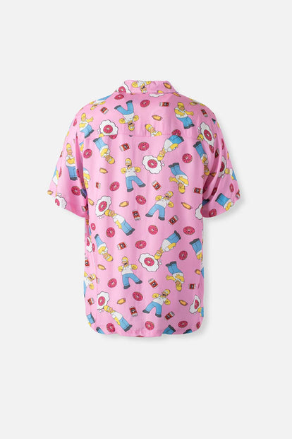  CAMISA DE LOS SIMPSON ROSADA MANGA CORTA GÉNERO NEUTRO