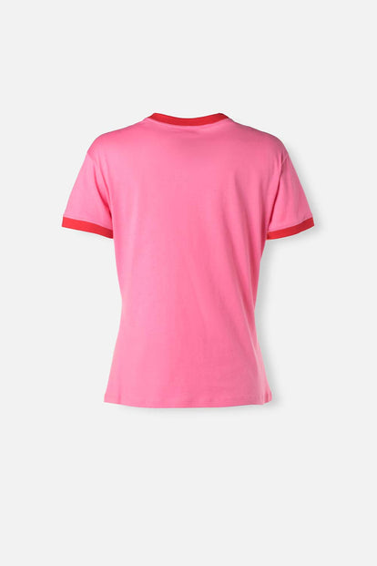  CAMISETA DE BARBIE ROSADA MANGA CORTA PARA MUJER
