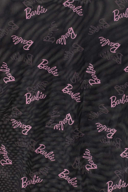  CAMISETA DE BARBIE NEGRA CUELLO REDONDO PARA MUJER