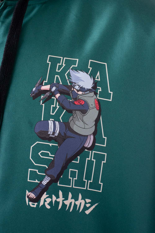 Card slide image -  CHAQUETA DE NARUTO CON CIERRE Y CHOMPA VERDE Y MARFIL PARA HOMBRE