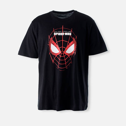  CAMISETA DE SPIDER-MAN MANGA CORTA NEGRA PARA HOMBRE