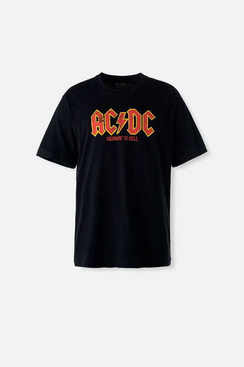 Card slide image -  CAMISETA DE AC/DC NEGRA CON ESTAMPADO PARA HOMBRE