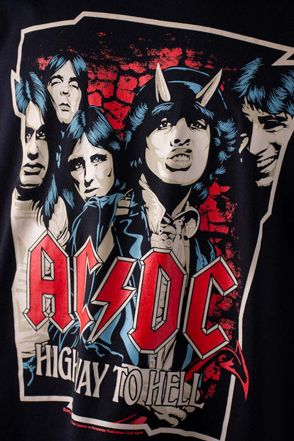  CAMIBUZO DE AC/DC NEGRO MANGA LARGA PARA HOMBRE