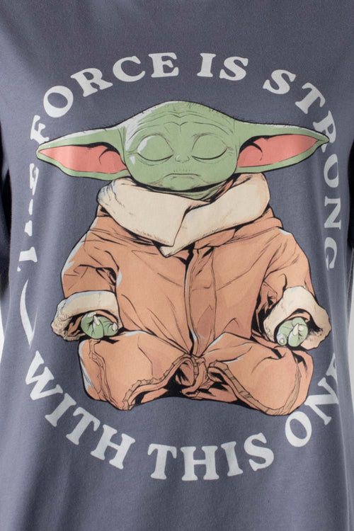Card slide image -  CAMISETA DE MANDALORIAN GRIS MANGA CORTA PARA MUJER