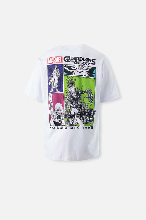 Card slide image -  CAMISETA DE LOS GUARDIANES DE LA GALAXIA BLANCA MANGA CORTA PARA HOMBRE