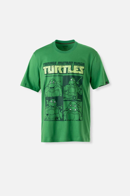 Card slide image -  CAMISETA DE LAS TORTUGAS NINJA MANGA CORTA VERDE PARA HOMBRE