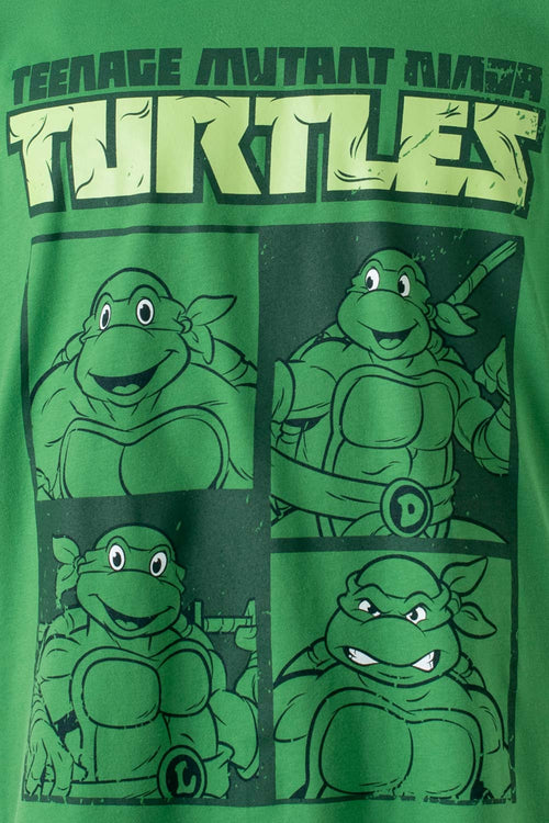 Card slide image -  CAMISETA DE LAS TORTUGAS NINJA MANGA CORTA VERDE PARA HOMBRE