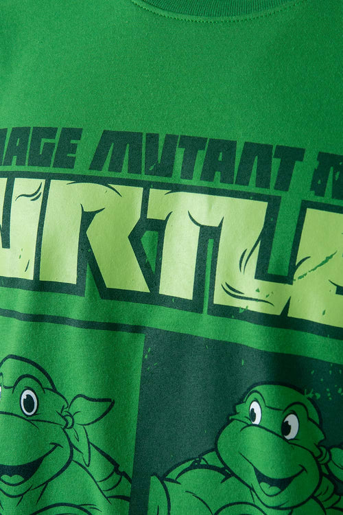 Card slide image -  CAMISETA DE LAS TORTUGAS NINJA MANGA CORTA VERDE PARA HOMBRE