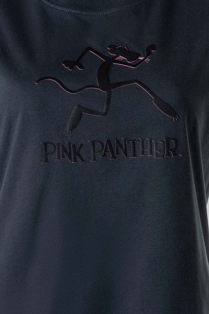  CAMISETA DE LA PANTERA ROSA MANGA CORTA GRIS PARA MUJER
