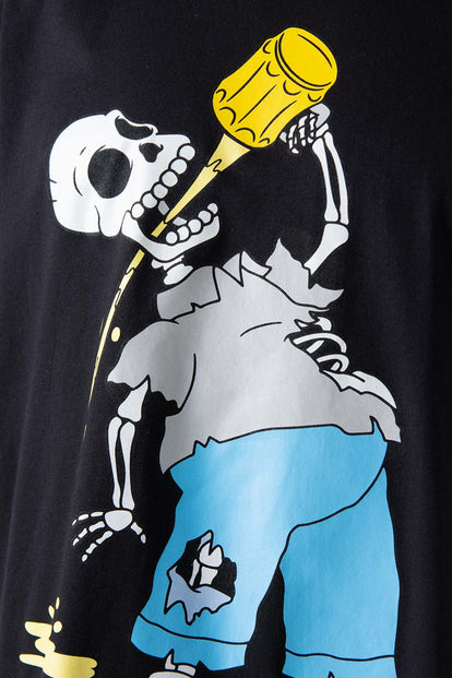  CAMISETA DE LOS SIMPSON MANGA CORTA NEGRA PARA HOMBRE