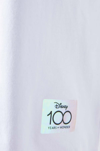  CAMISETA DE MICKEY MOUSE BLANCA MANGA CORTA PARA HOMBRE