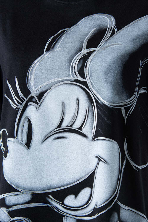 Card slide image -  CAMISETA DE MINNIE MOUSE NEGRA MANGA CORTA PARA MUJER