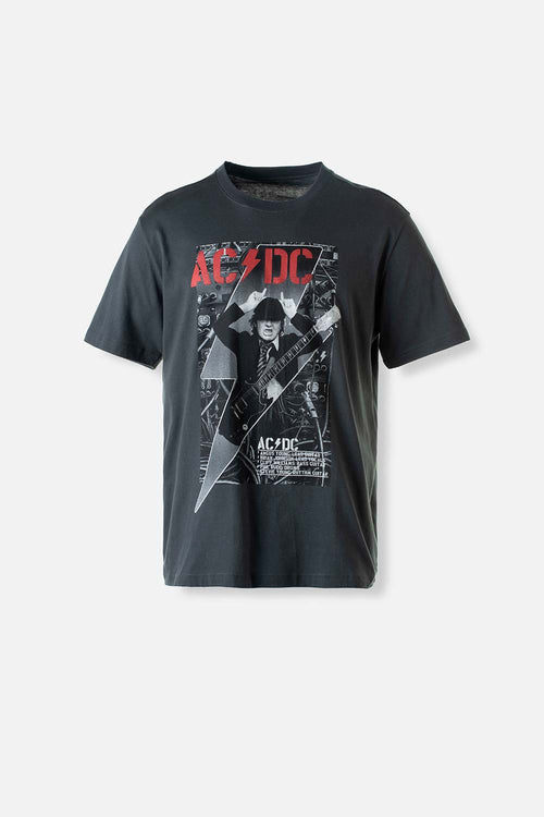 Card slide image -  CAMISETA DE AC/DC GRIS MANGA CORTA PARA HOMBRE