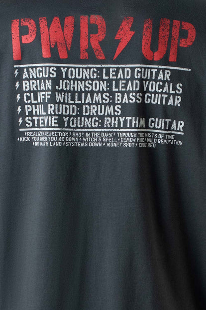  CAMISETA DE AC/DC GRIS MANGA CORTA PARA HOMBRE
