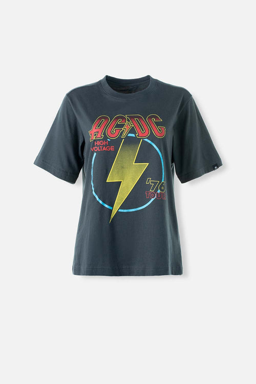 Card slide image -  CAMISETA DE AC/DC GRIS MANGA CORTA PARA MUJER