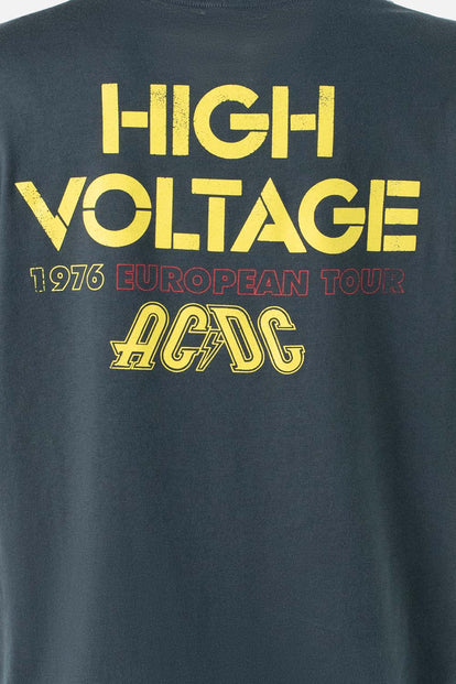  CAMISETA DE AC/DC GRIS MANGA CORTA PARA MUJER