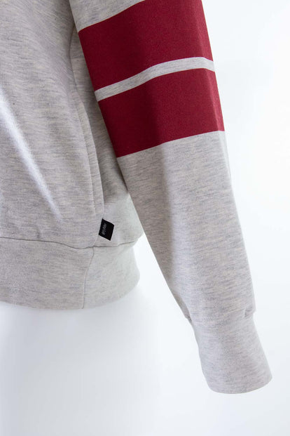  BUZO DE HARRY POTTER CERRADO CON CAPUCHA GRIS PARA MUJER