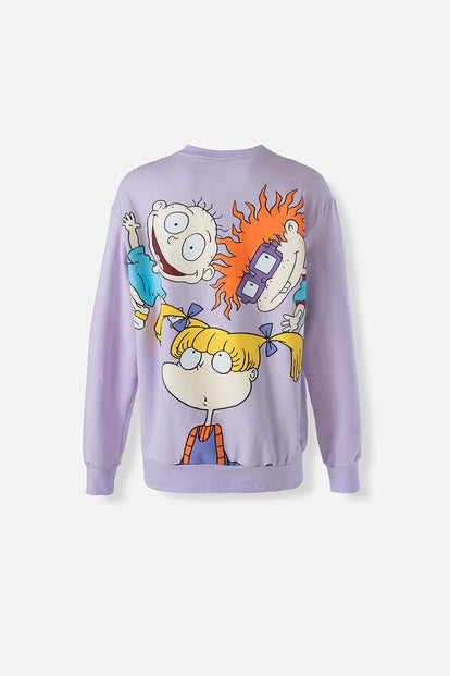  BUZO DE LOS RUGRATS CERRADO LILA PARA MUJER