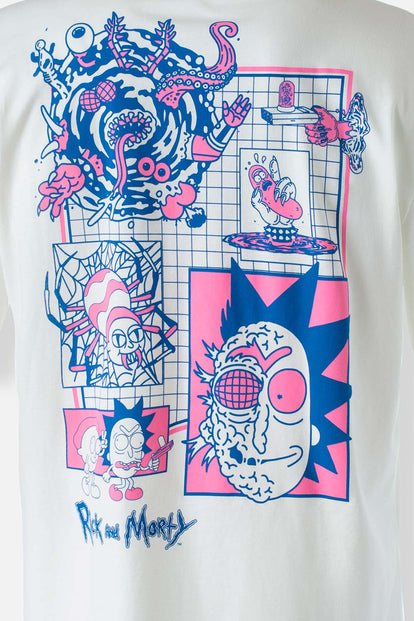  CAMISETA DE RICK Y MORTY MARFIL MANGA CORTA PARA HOMBRE
