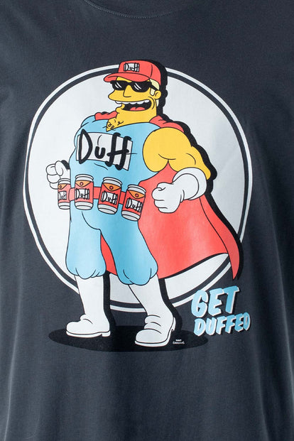  CAMISETA DE LOS SIMPSON MANGA CORTA GRIS PARA HOMBRE