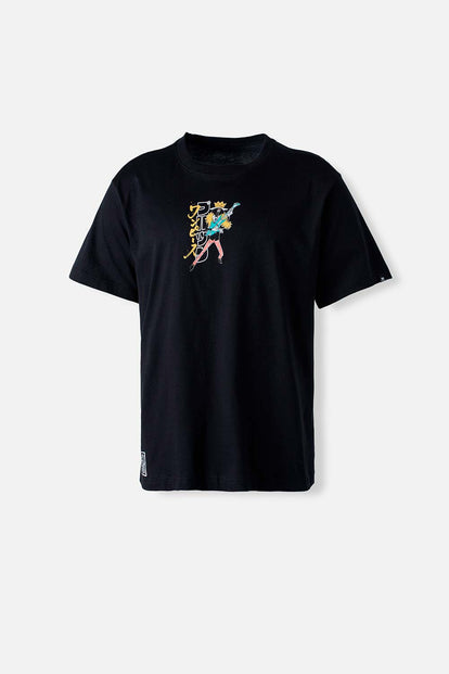  CAMISETA DE ONE PIECE MANGA CORTA NEGRA PARA HOMBRE