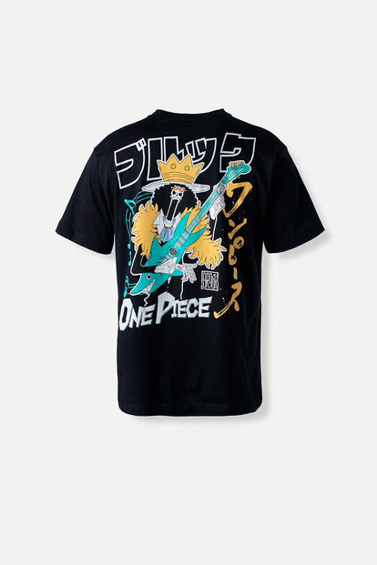  CAMISETA DE ONE PIECE MANGA CORTA NEGRA PARA HOMBRE
