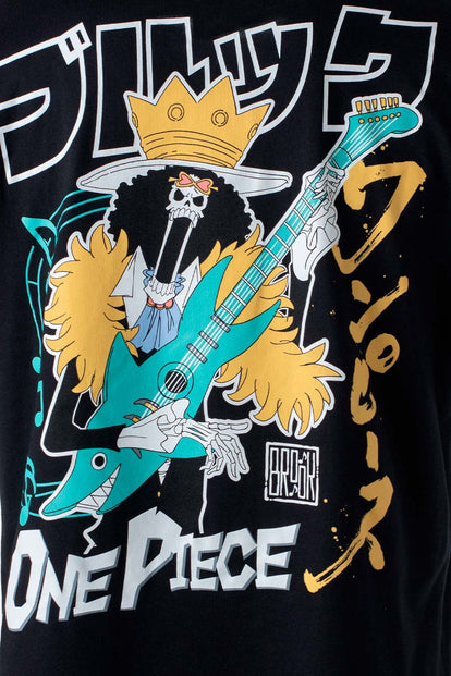  CAMISETA DE ONE PIECE MANGA CORTA NEGRA PARA HOMBRE