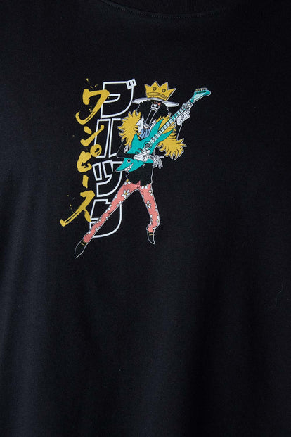  CAMISETA DE ONE PIECE MANGA CORTA NEGRA PARA HOMBRE