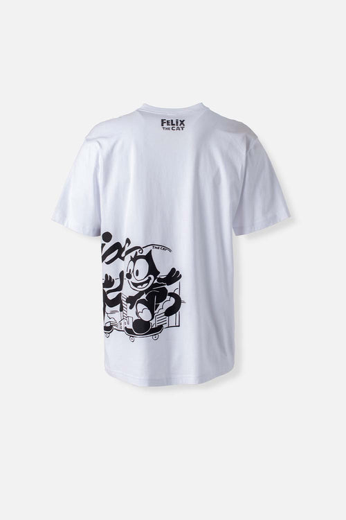 Card slide image -  CAMISETA DE FELIX THE CAT MANGA CORTA BANCA GÉNERO NEUTRO