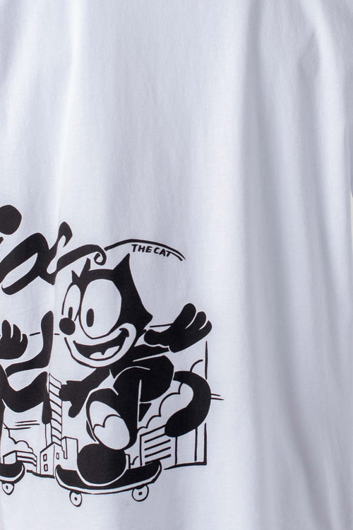 Card slide image -  CAMISETA DE FELIX THE CAT MANGA CORTA BANCA GÉNERO NEUTRO