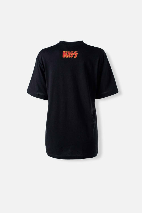 Card slide image -  CAMISETA DE KISS MANGA CORTA NEGRA GÉNERO NEUTRO