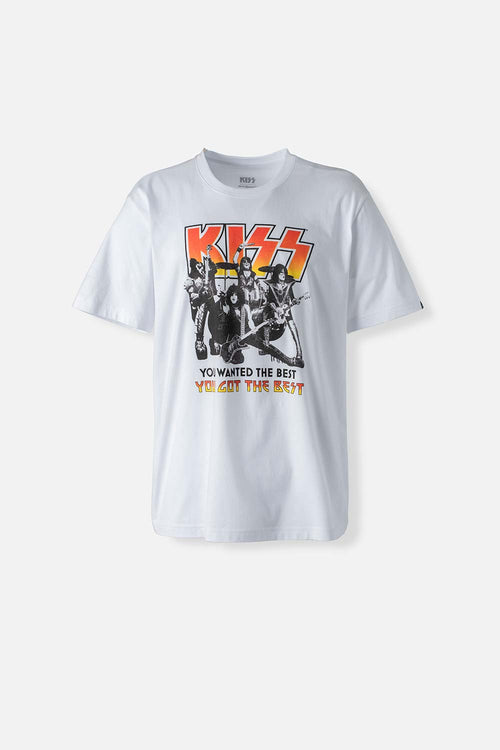 Card slide image -  CAMISETAS DE KISS BLANCA MANGA CORTA GÉNERO NEUTRO