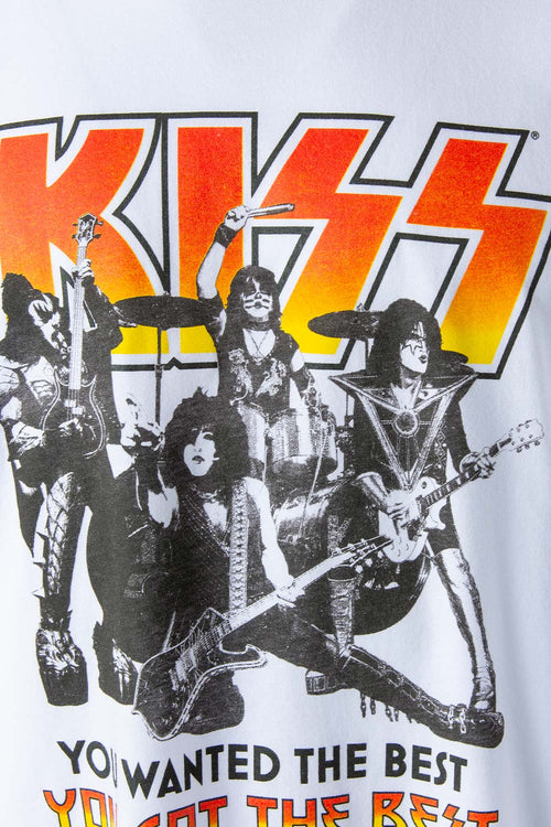 Card slide image -  CAMISETAS DE KISS BLANCA MANGA CORTA GÉNERO NEUTRO