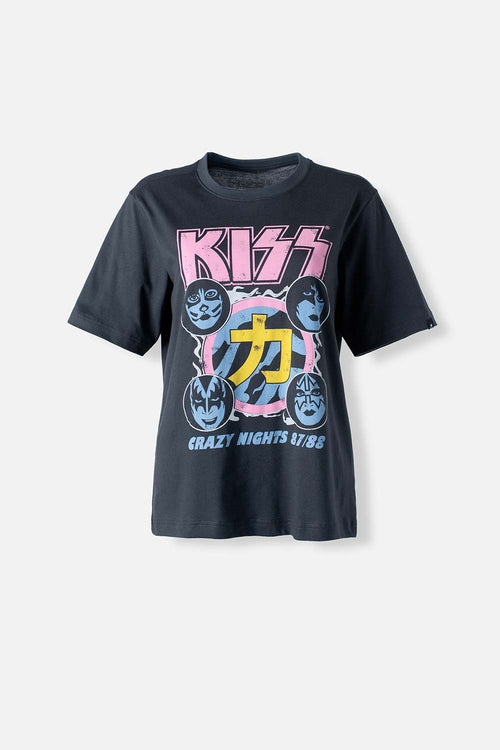 Card slide image -  CAMISETA DE KISS GRIS MANGA CORTA PARA MUJER