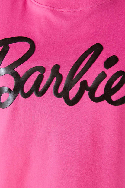  CAMISETA DE BARBIE MANGA CORTA FUCSIA PARA MUJER