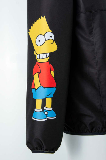  CHAQUETA DE LOS SIMPSON CON CIERRE Y CAPUCHA NEGRO PARA HOMBRE