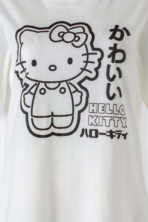 Card slide image -  CAMISETA DE HELLO KITTY MANGA CORTA MARFIL PARA MUJER