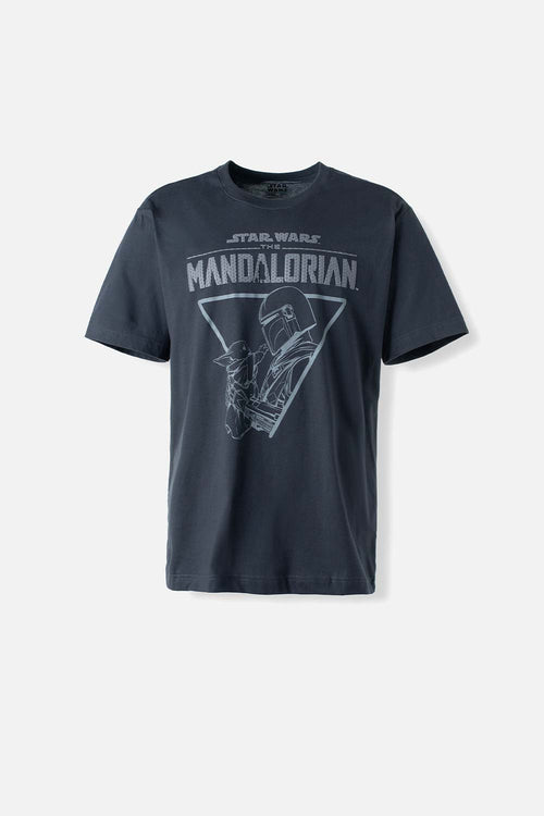Card slide image -  CAMISETA DE THE MANDALORIAN GRIS MANGA CORTA PARA HOMBRE