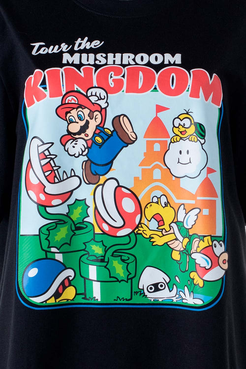 Card slide image -  CAMISETA DE MARIO BROSS NEGRA MANGA CORTA PARA HOMBRE