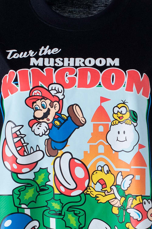 Card slide image -  CAMISETA DE MARIO BROSS NEGRA MANGA CORTA PARA HOMBRE