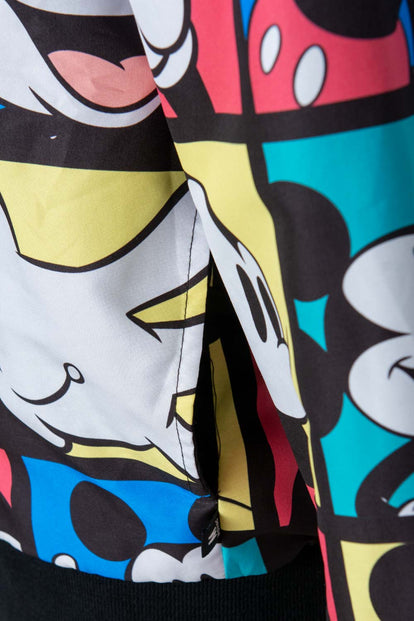  CHAQUETA DOBLE FAZ DE MICKEY MOUSE CON CIERRE MULTICOLOR Y NEGRO PARA MUJER