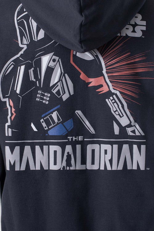 Card slide image -  BUZO DE MANDALORIAN GRIS GRAFITO ABIERTO PARA HOMBRE