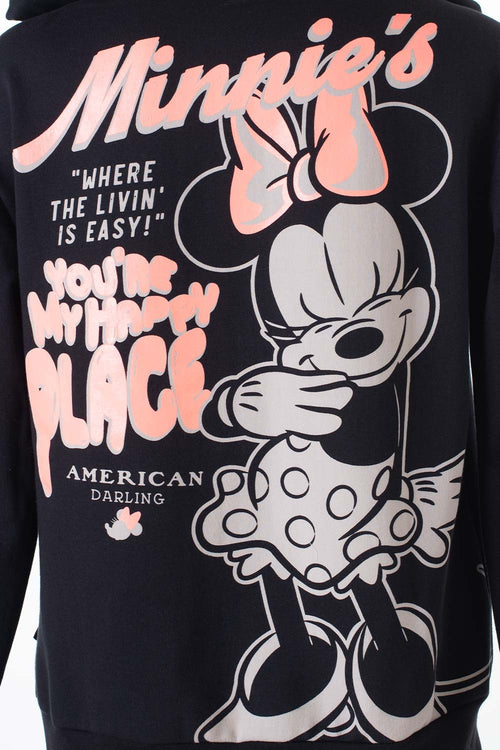 Card slide image -  BUZO DE MINNIE MOUSE CON CAPUCHA NEGRO PARA MUJER