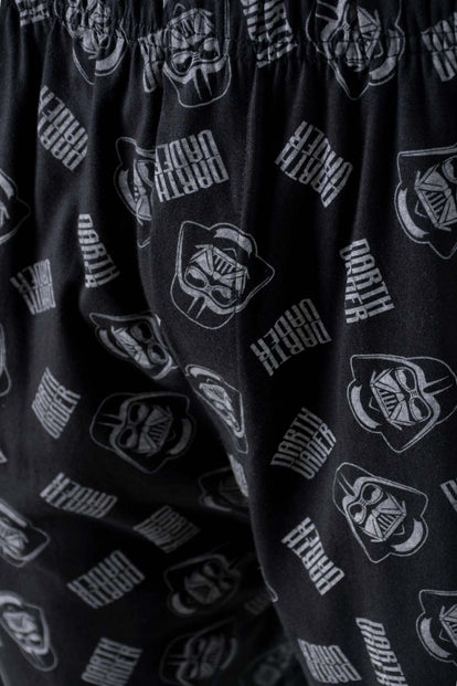  PIJAMA DE STAR WARS  DE PANTALÓN CORTO GRIS Y NEGRO PARA HOMBRE
