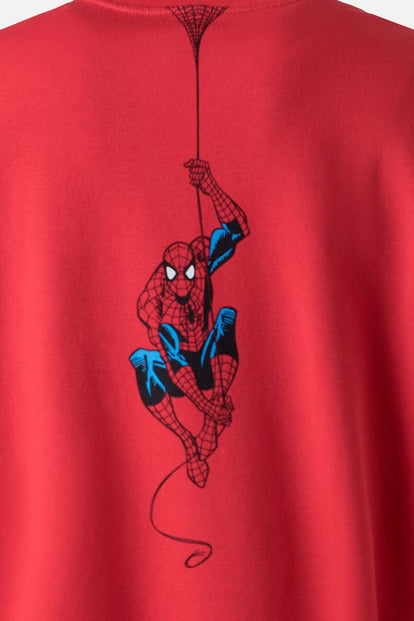  BUZO DE SPIDER-MAN CERRADO ROJO PARA HOMBRE