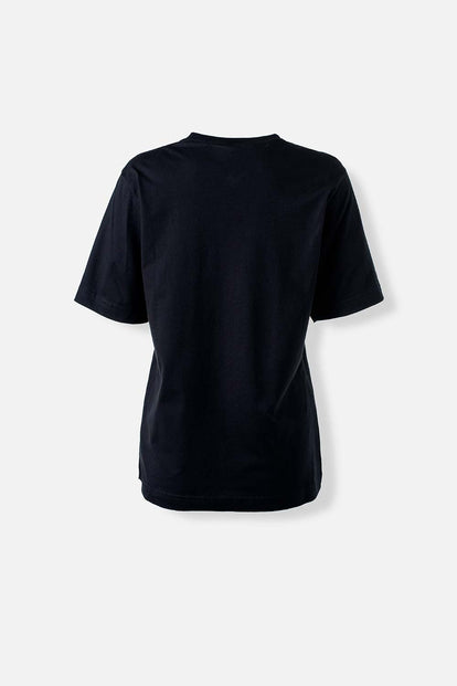  CAMISETA DE STITCH NEGRA ESTAMPADA EN FRENTE PARA MUJER