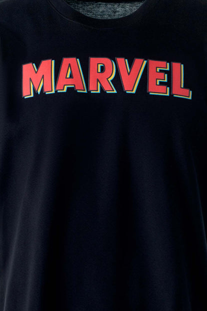 CAMISETA DE MARVEL MANGA CORTA NEGRA PARA HOMBRE