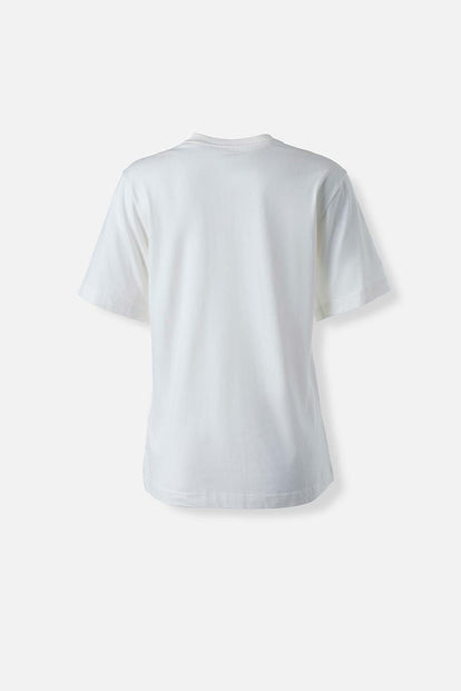  CAMISETA DE ANGELICA MANGA CORTA MARFIL PARA MUJER